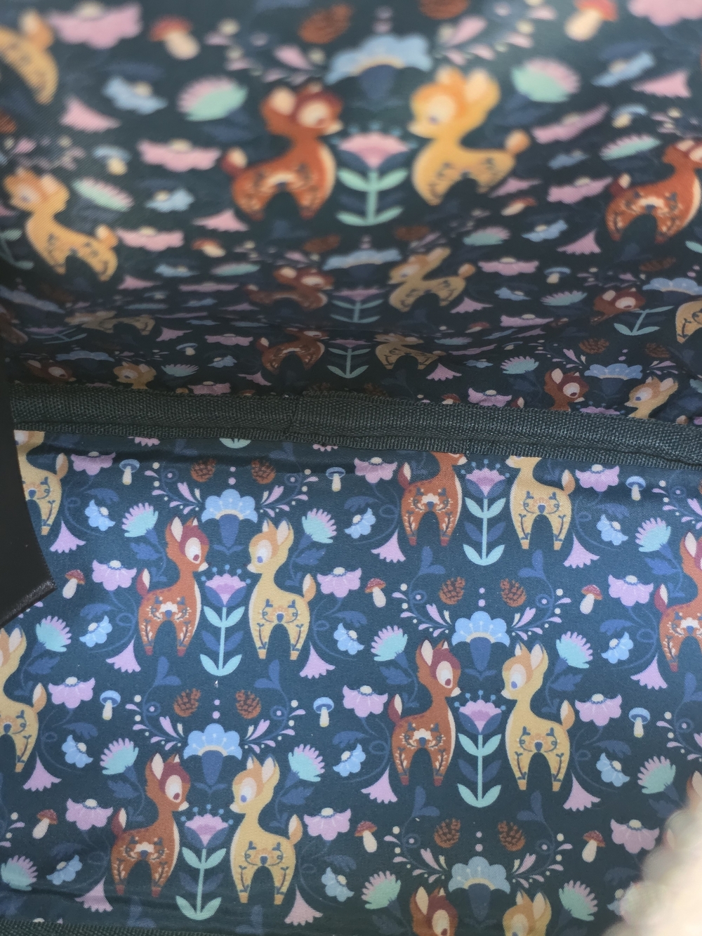 Loungefly Kids Bambi Floral Mini Backpack - Navy & Mint - Picture 11 of 11